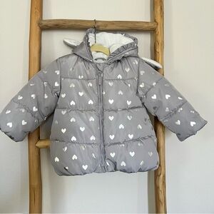 Rokka & Rolla baby Puffer Jacket with Heart Design